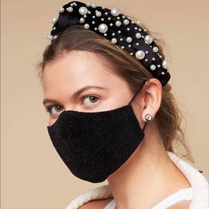 LELE SADOUGHI- lurex black face mask